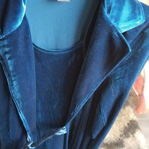 Gorgeous Teal Velvet Top Jacket with bow tie DOWNSIZING FOR MOVING